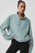Light Weight Takeaway Track Pullover - Desert Sage image 1