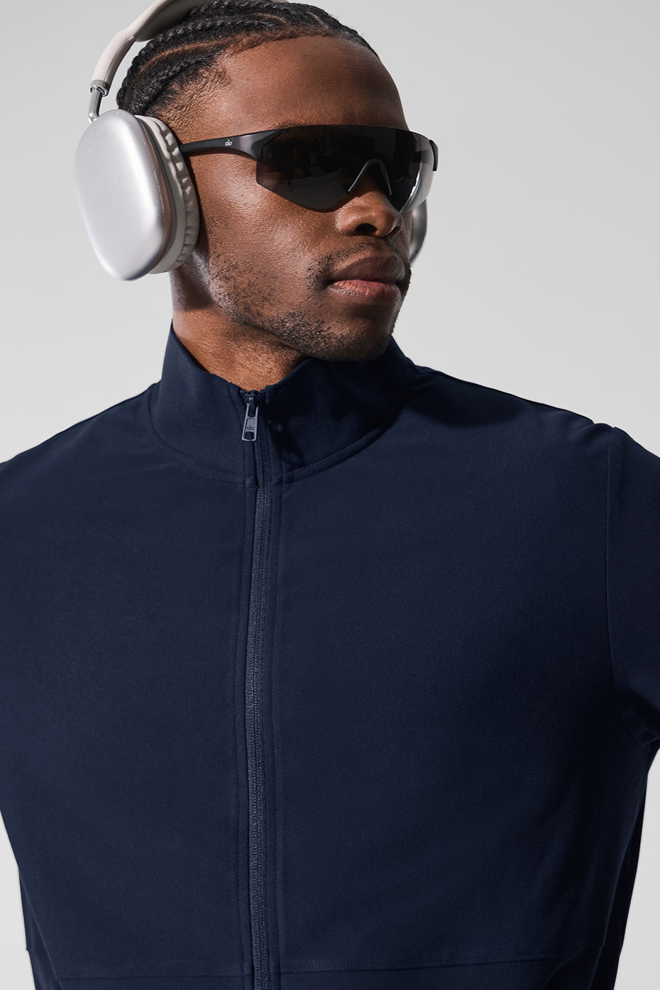 Conquer Max Mock Neck Full Zip - Navy image 4