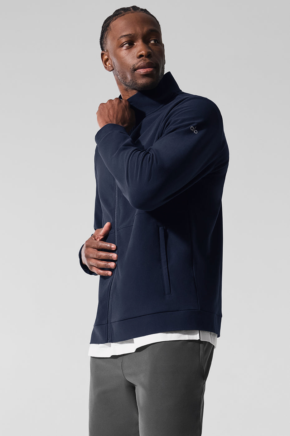 Conquer Max Mock Neck Full Zip - Navy image 5