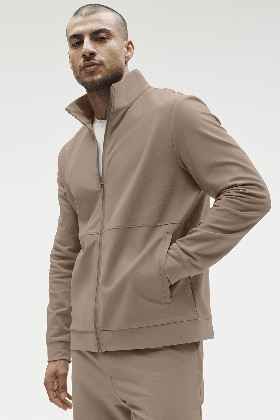 Conquer Max Mock Neck Full Zip - Gravel image 1