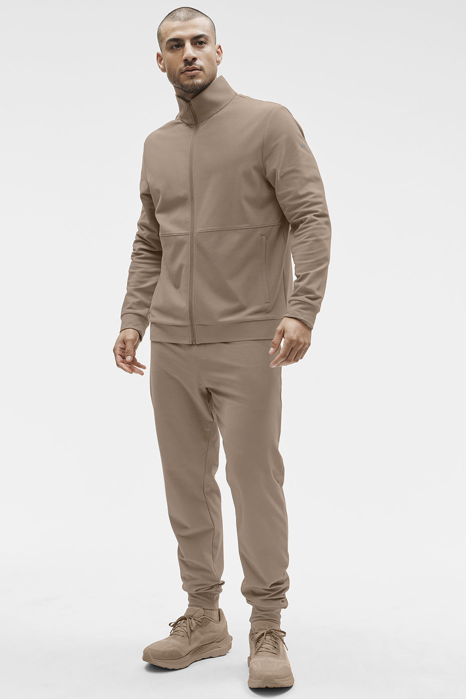 Conquer Max Mock Neck Full Zip - Gravel image 4