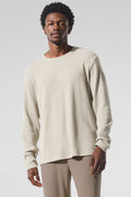 Elevate Waffle Long Sleeve Crew - Bone image 1