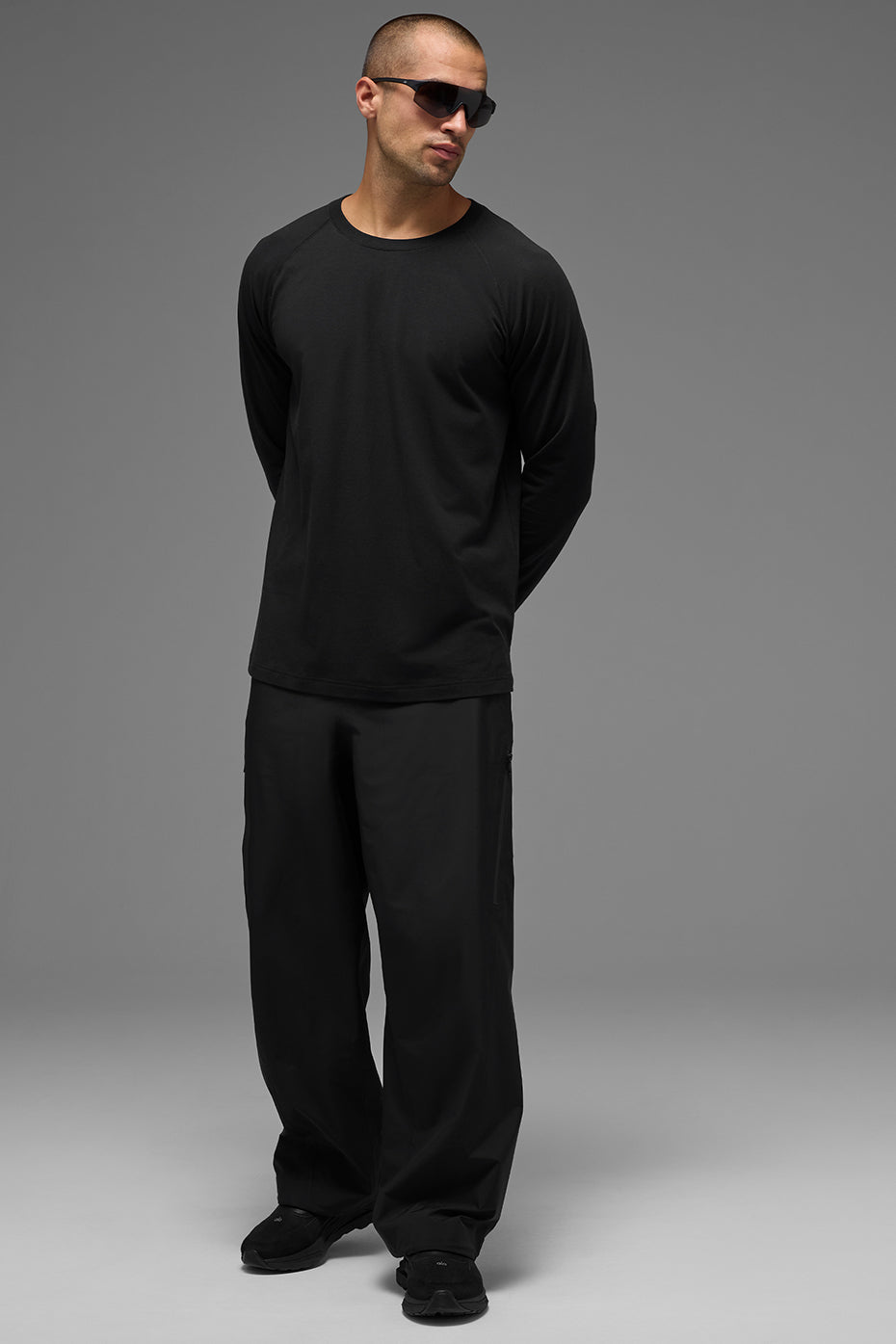 ALO Vapor Crewneck Long Sleeve - Black image 3