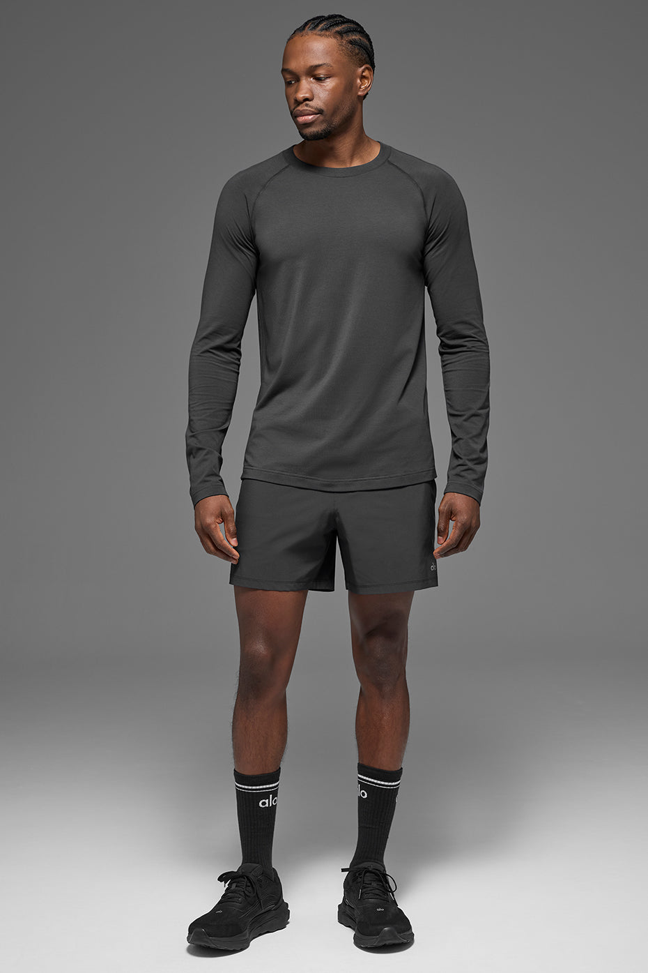 ALO Vapor Crewneck Long Sleeve - Anthracite image 5