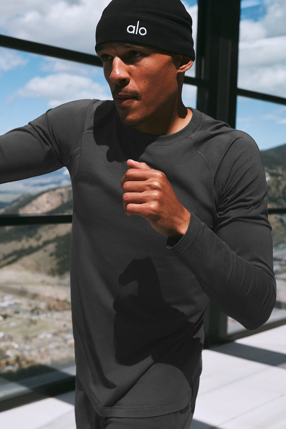 ALO Vapor Crewneck Long Sleeve - Anthracite image 1