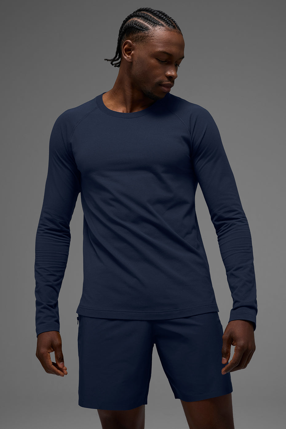 ALO Vapor Crewneck Long Sleeve - Navy image 1
