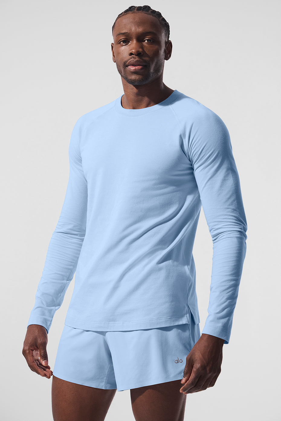 ALO Vapor Crewneck Long Sleeve - Seashell Blue image 1