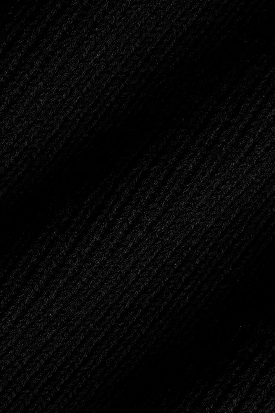 Domain Rib Knit Crew Sweater - Black image 6