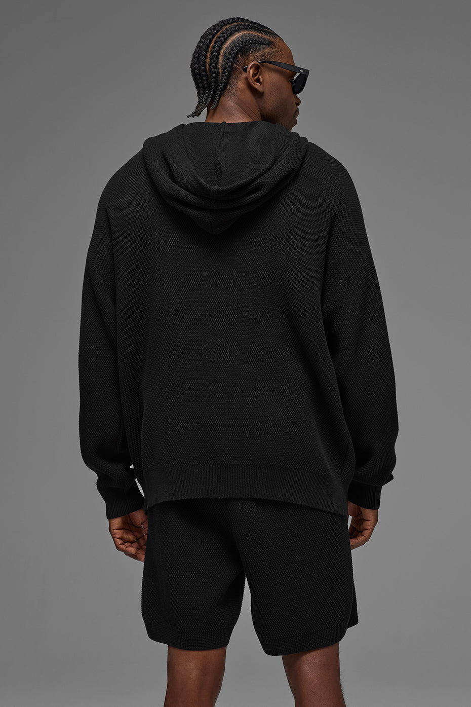 Sports Club Sweater Knit Hoodie - Black image 3