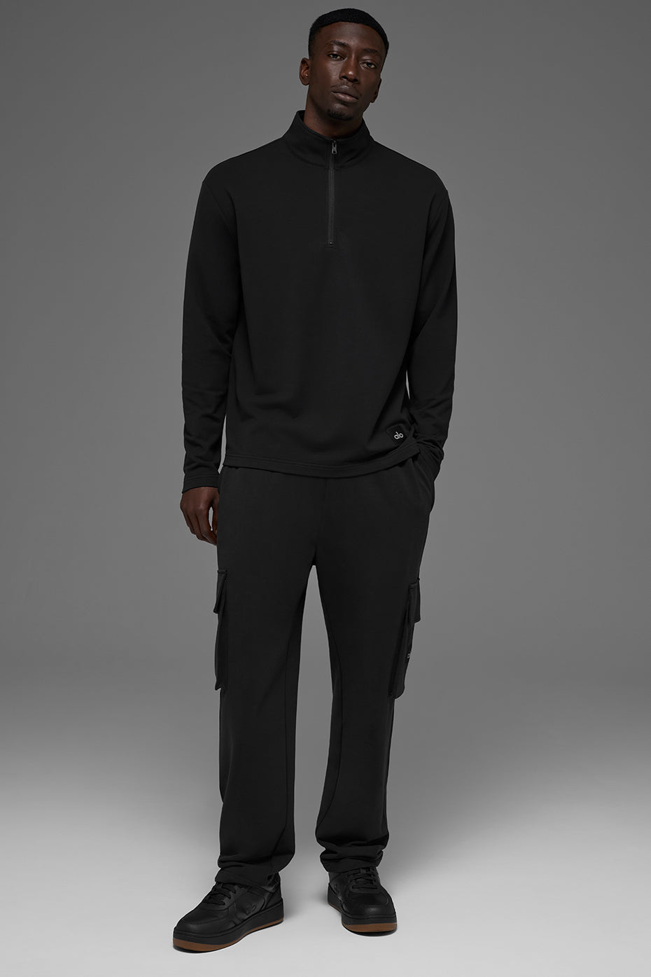 Double Take Long Sleeve 1/4 Zip - Black image 5