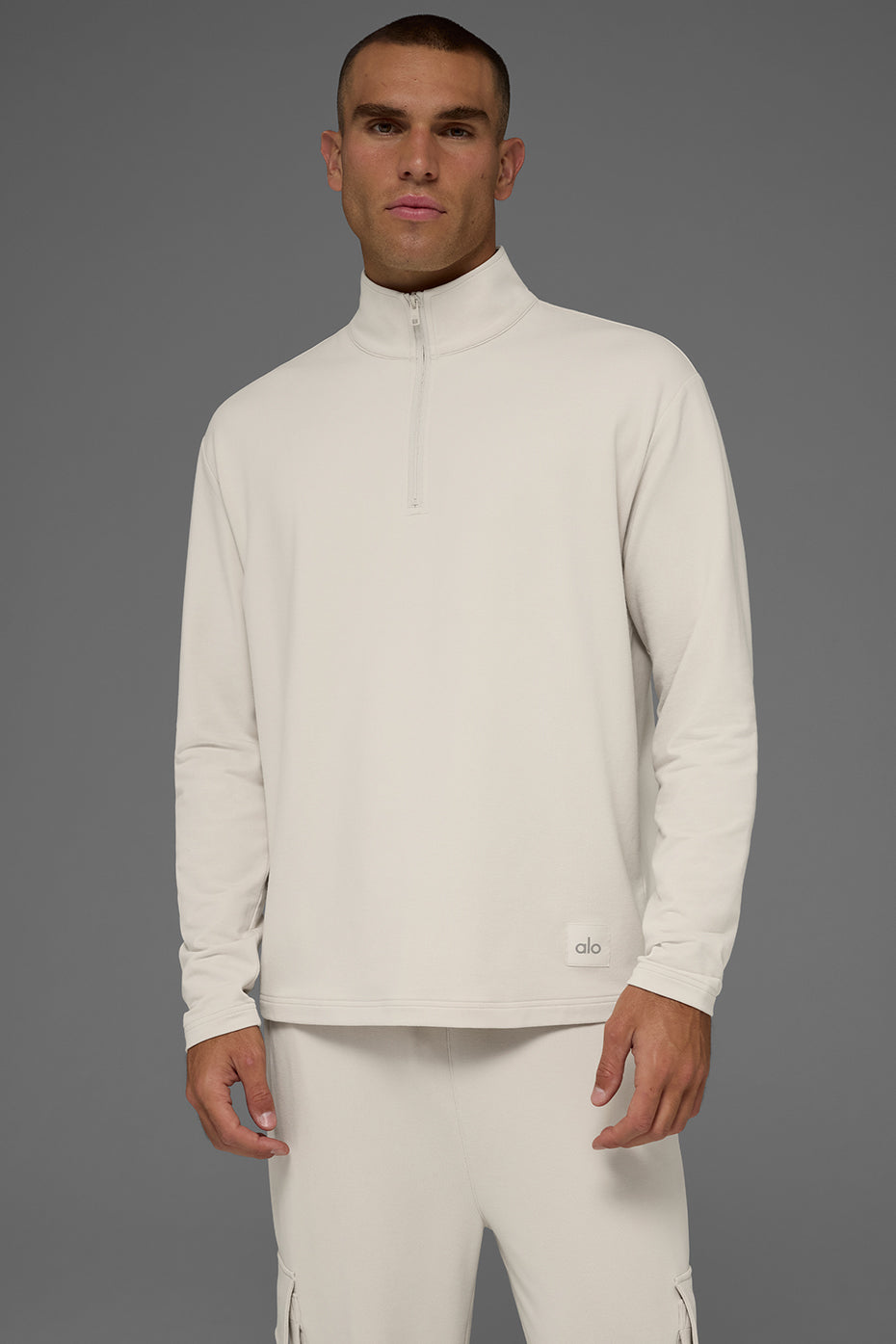 Double Take Long Sleeve 1/4 Zip - Bone image 3