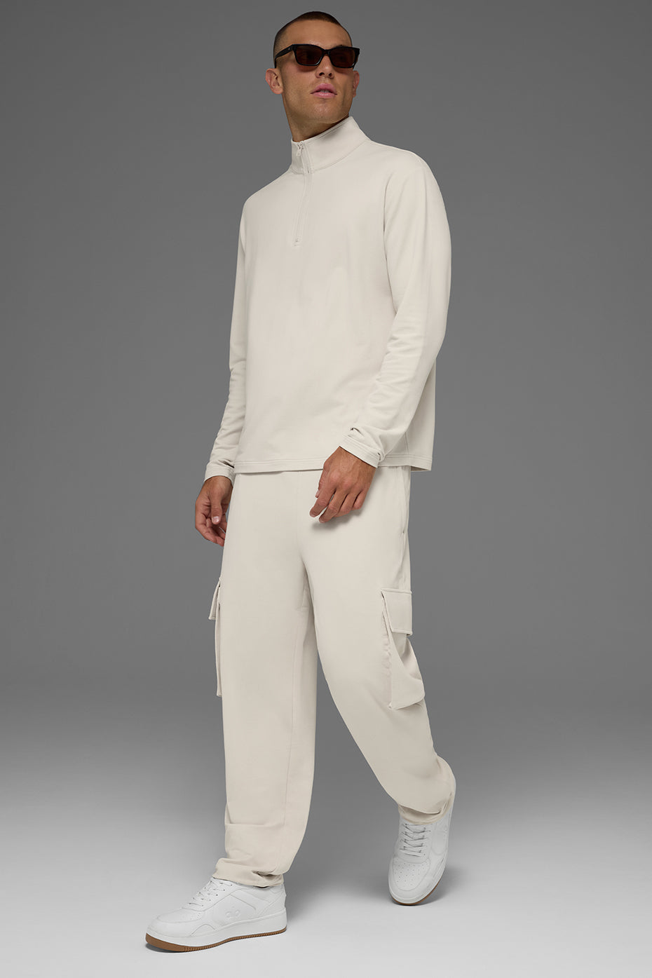 Double Take Long Sleeve 1/4 Zip - Bone image 6