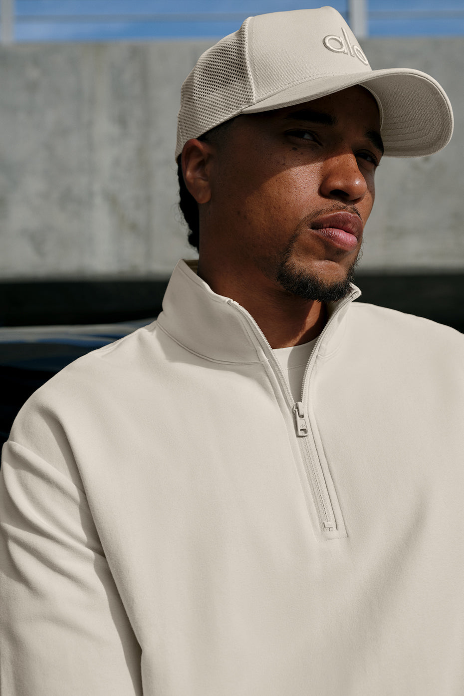 Double Take Long Sleeve 1/4 Zip - Bone image 1