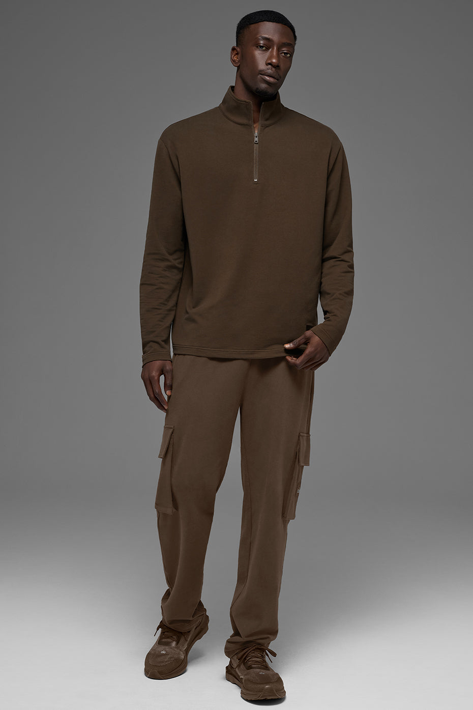 Double Take Long Sleeve 1/4 Zip - Espresso image 7