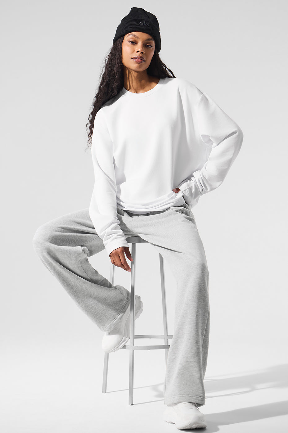 Double Take Long Sleeve Crew - White image 3