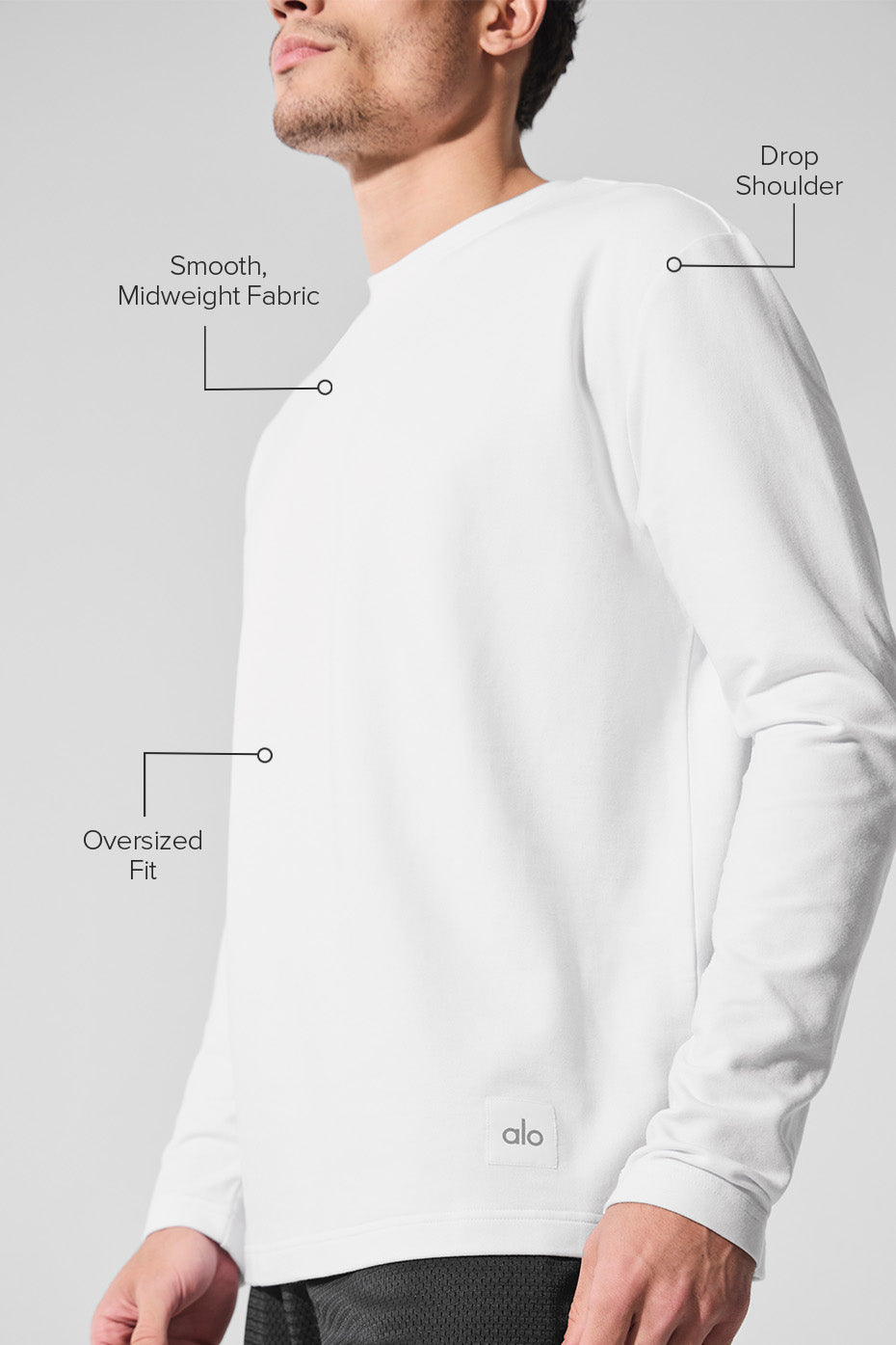 Double Take Long Sleeve Crew - White image 2