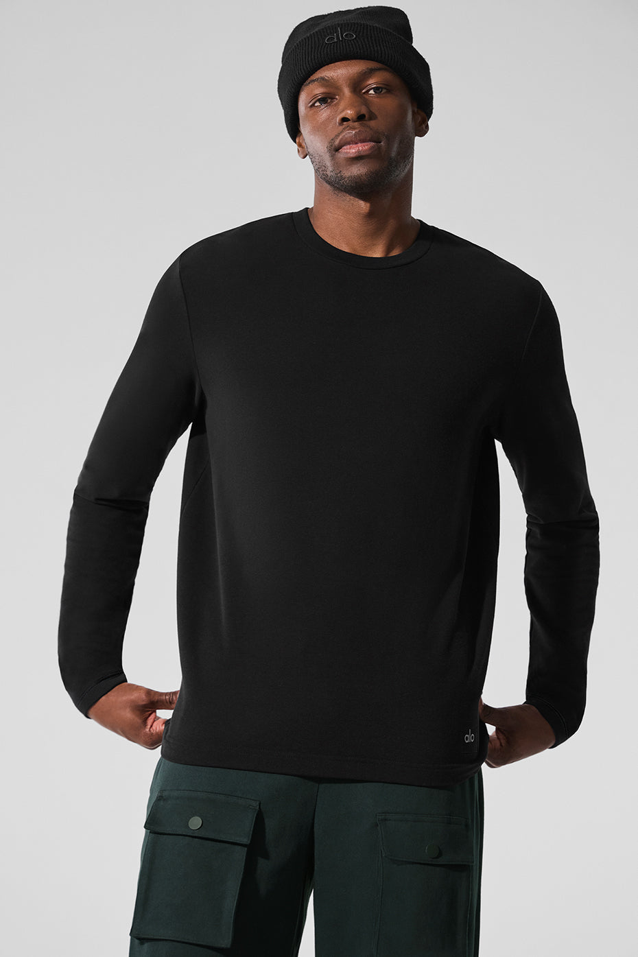 Double Take Long Sleeve Crew - Black image 1