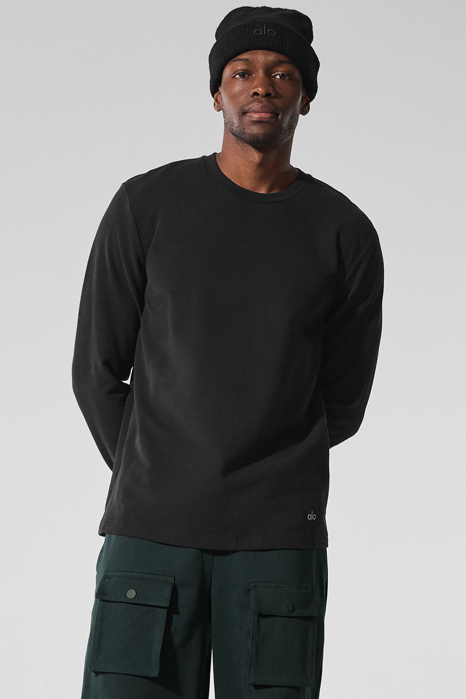 Double Take Long Sleeve Crew - Black image 4