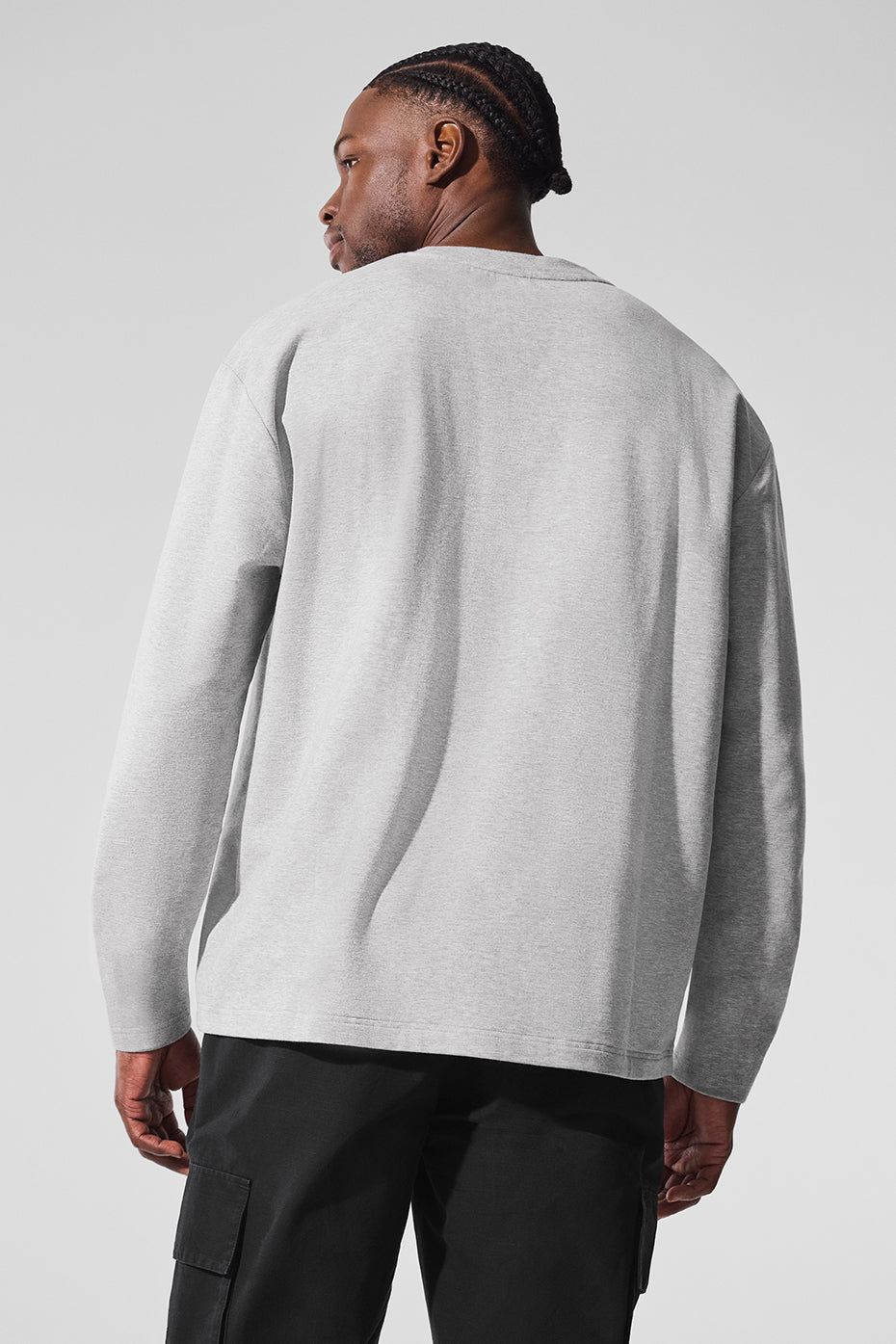 Double Take Long Sleeve Crew - Athletic Heather Grey image 3