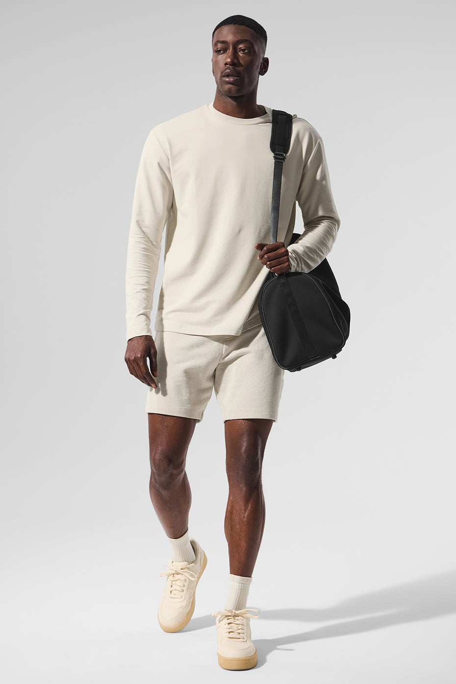 Double Take Long Sleeve Crew - Bone image 1