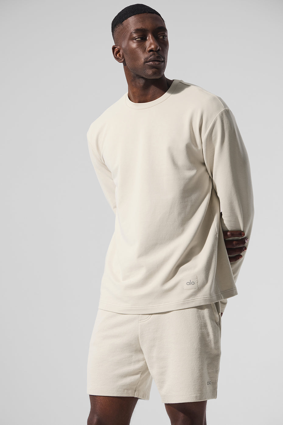 Double Take Long Sleeve Crew - Bone image 3