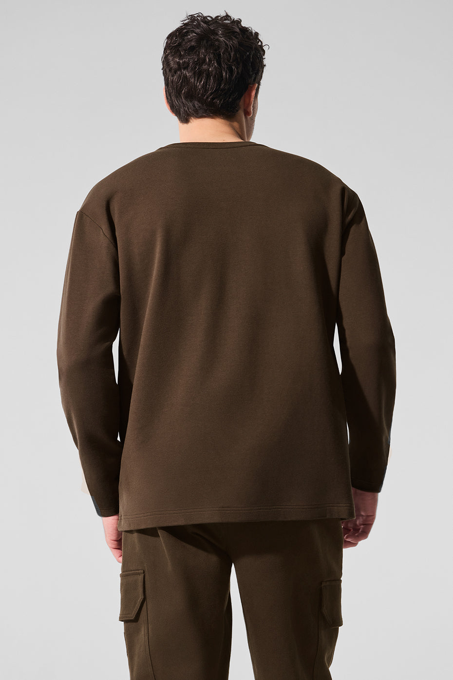 Double Take Long Sleeve Crew - Espresso image 3