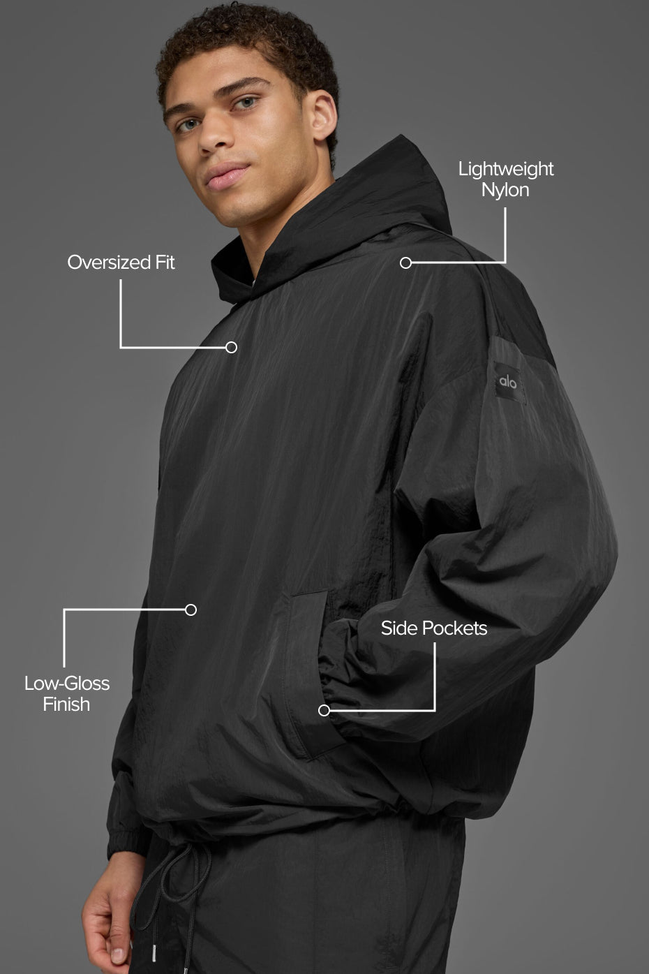 Axis Hooded Pullover - Black image 2