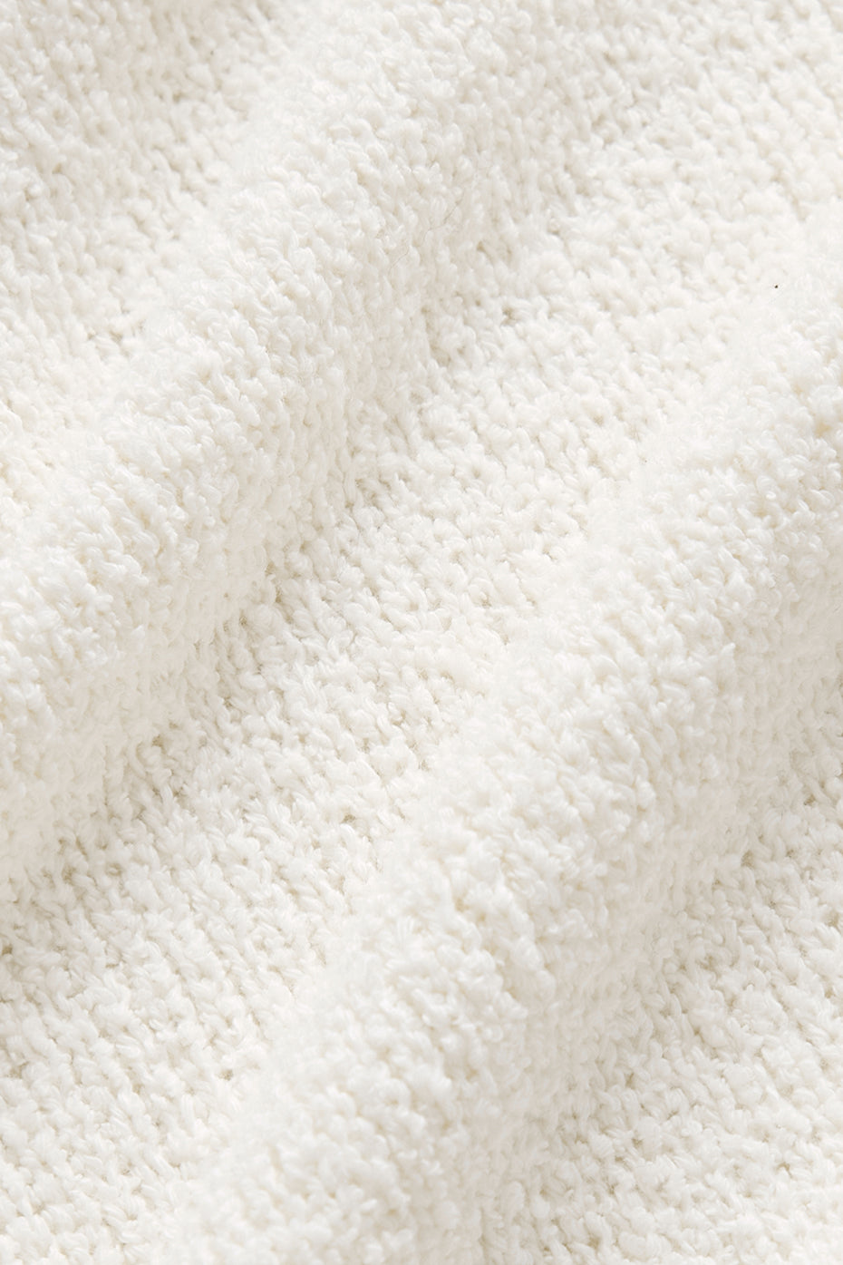 Textured Knit Long Sleeve Polo - Ivory image 6