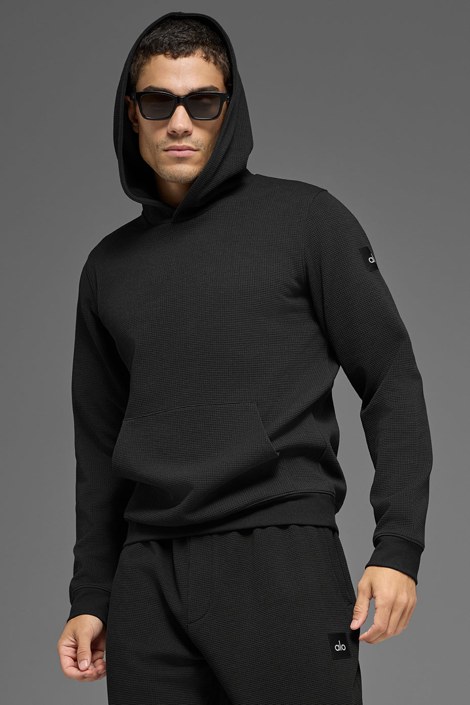 Waffle Lounge Hoodie - Black image 1