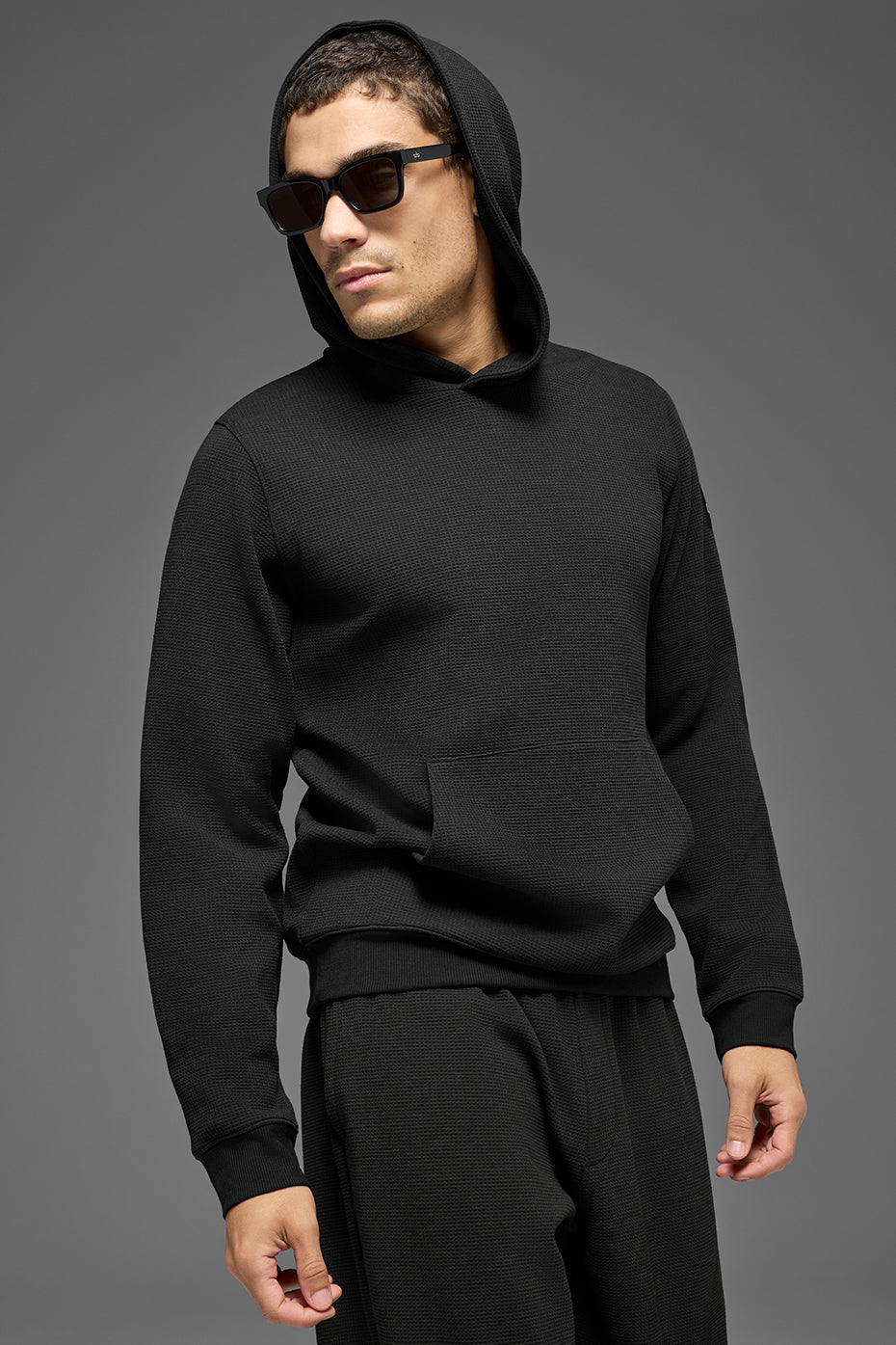 Waffle Lounge Hoodie - Black image 4