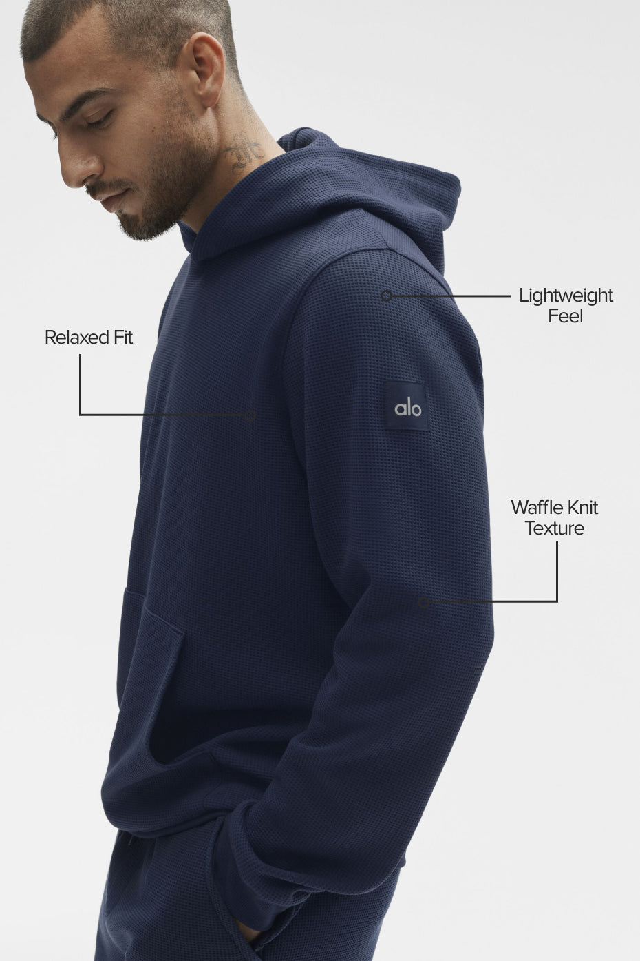 Waffle Lounge Hoodie - Navy image 2