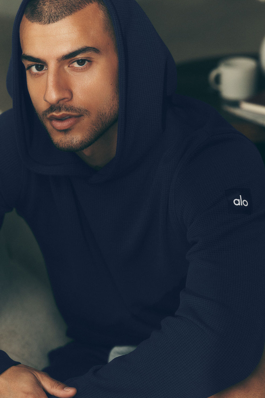 Waffle Lounge Hoodie - Navy image 1