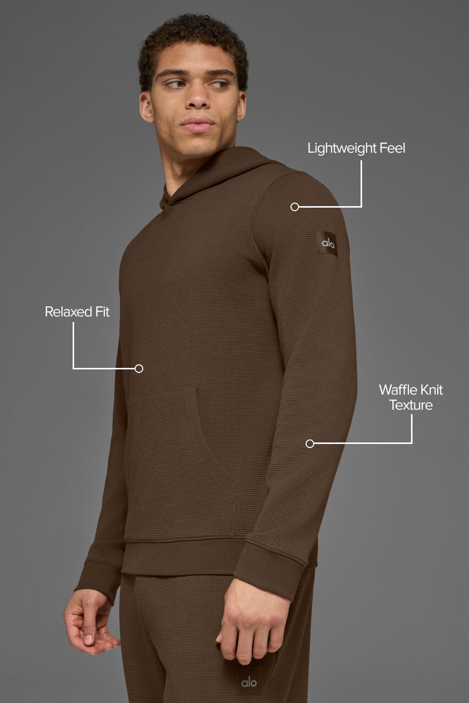 Waffle Lounge Hoodie - Espresso image 2