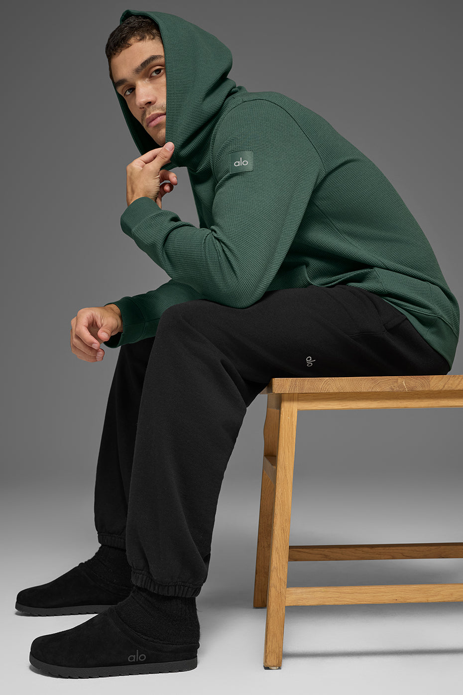 Waffle Lounge Hoodie - Clover Green image 4