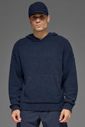 Textured Knit Hoodie - Navy image 1