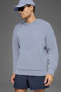 Textured Knit Hoodie - Winter Frost image 1