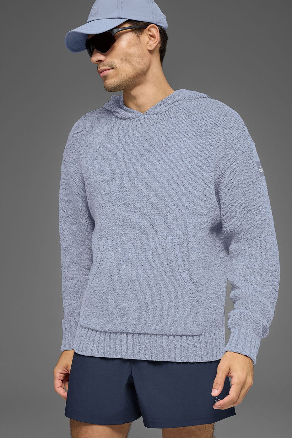 Textured Knit Hoodie - Winter Frost image 1