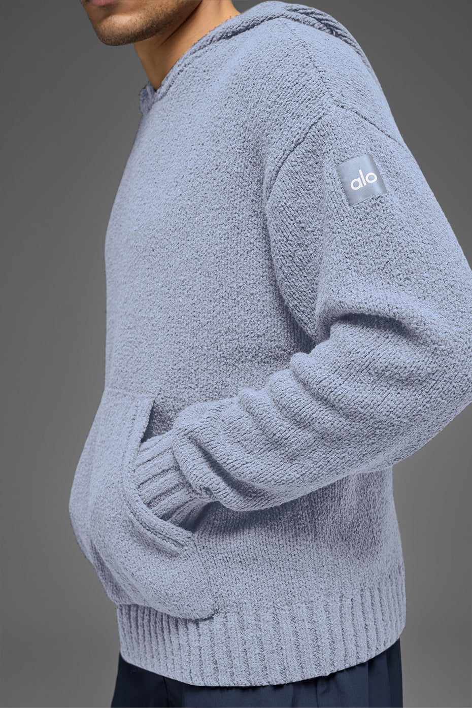 Textured Knit Hoodie - Winter Frost image 2