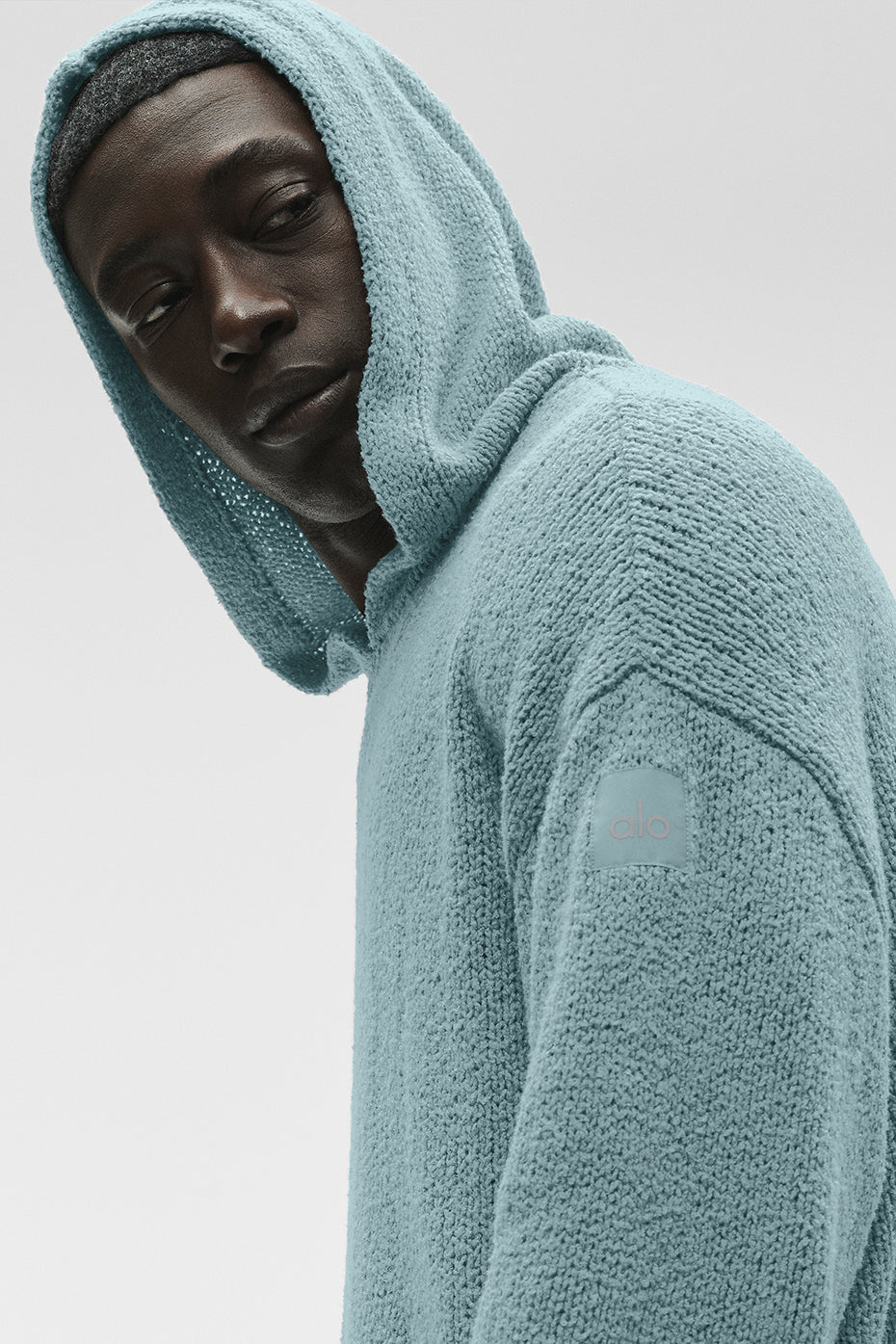 Textured Knit Hoodie - Desert Sage image 2