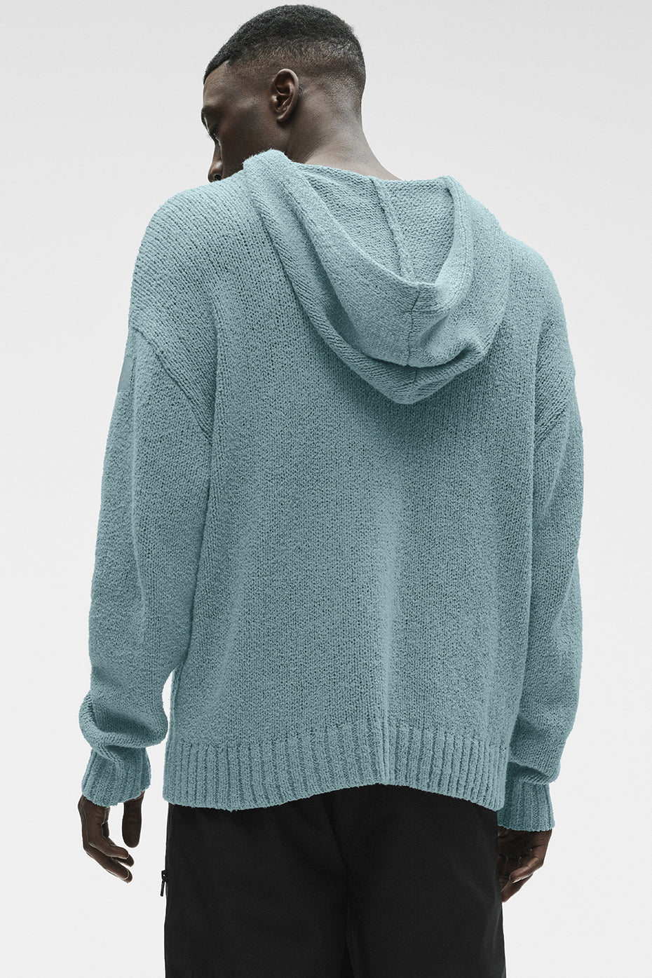 Textured Knit Hoodie - Desert Sage image 4