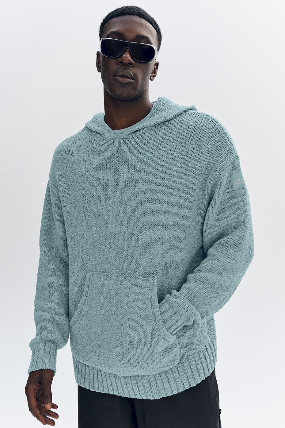 Textured Knit Hoodie - Desert Sage image 3