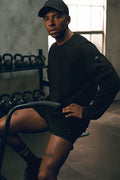 Waffle Lounge Long Sleeve Crew - Black image 1