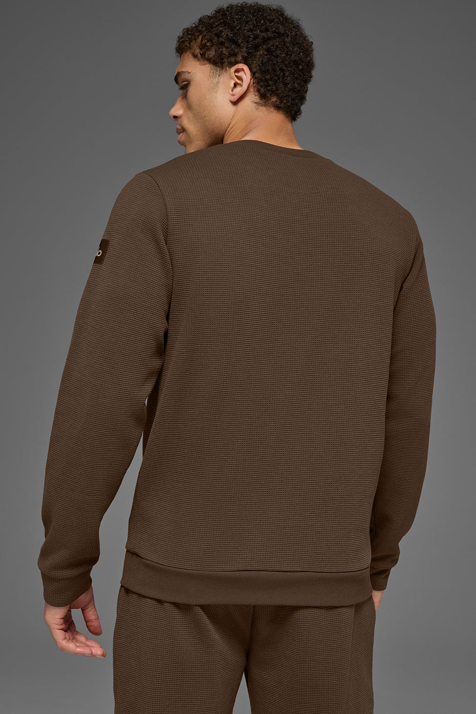 Waffle Lounge Long Sleeve Crew - Espresso image 4