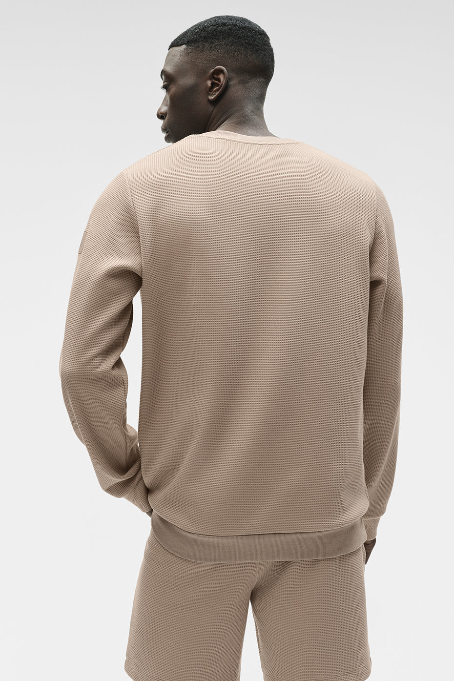 Waffle Lounge Long Sleeve Crew - Gravel image 3