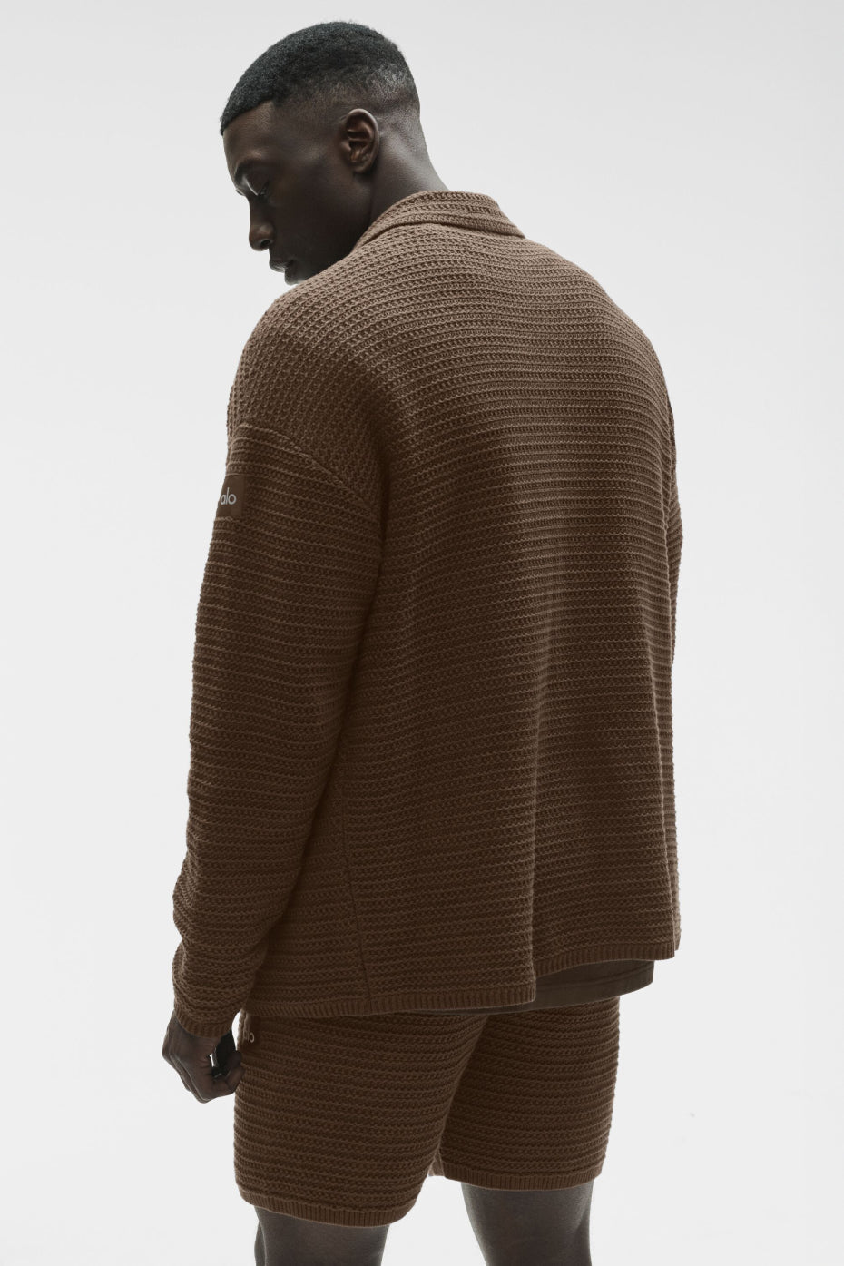 Shift Knit Button Up Long Sleeve - Espresso image 4