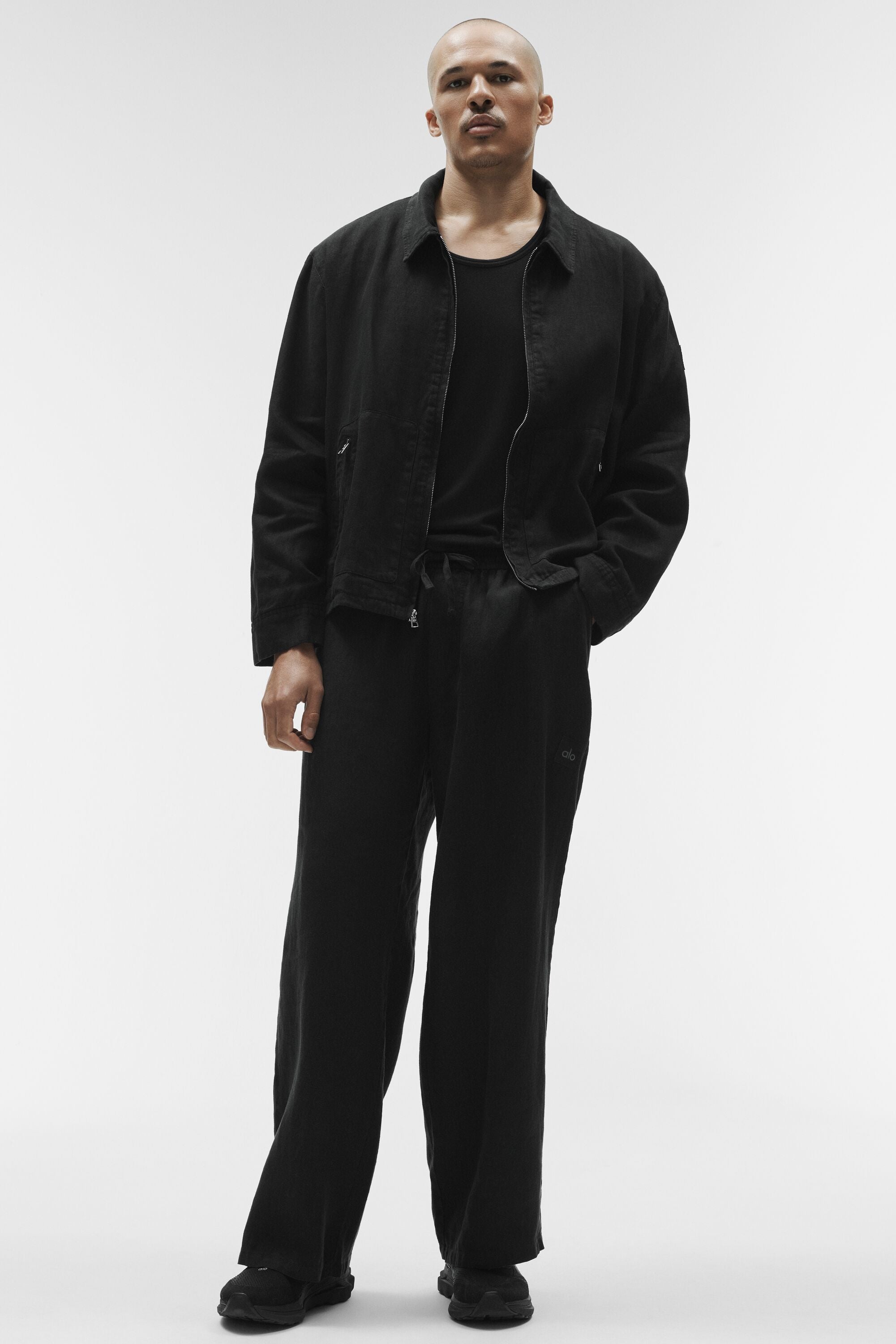 Linen Days Full Zip Jacket - Black image 6