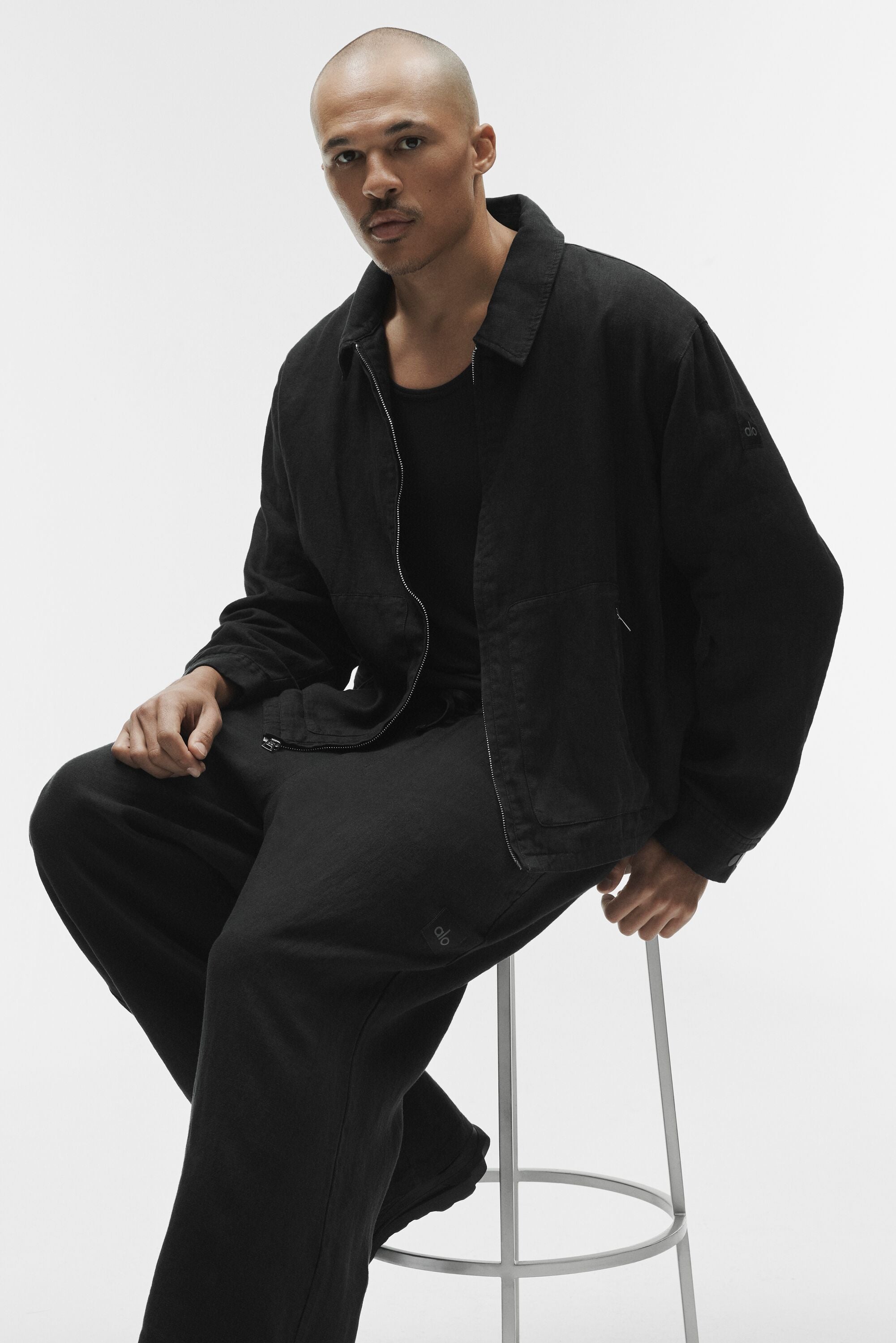 Linen Days Full Zip Jacket - Black image 5