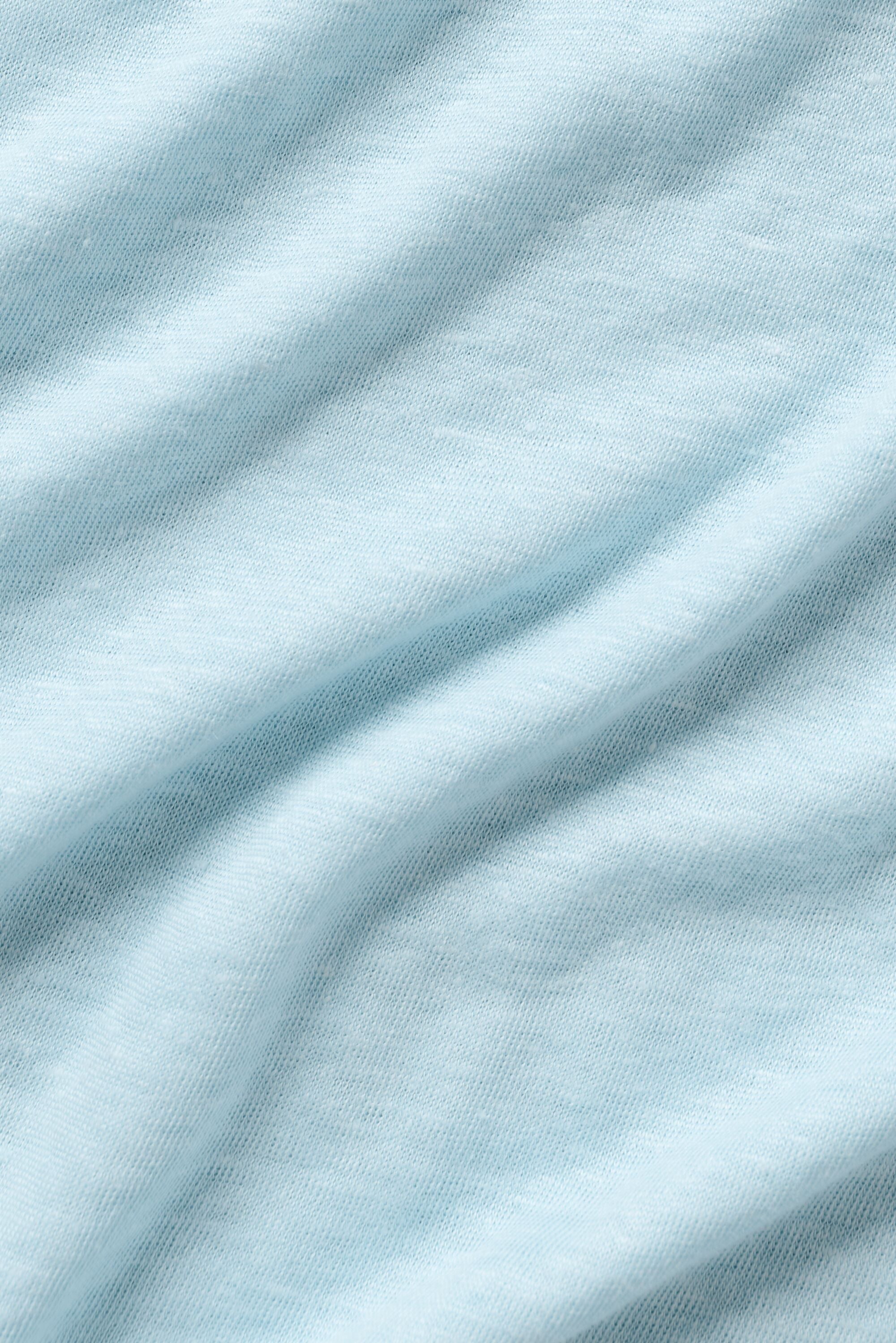 Linen Jersey Coastal Long Sleeve Pullover - Seaside Blue image 6