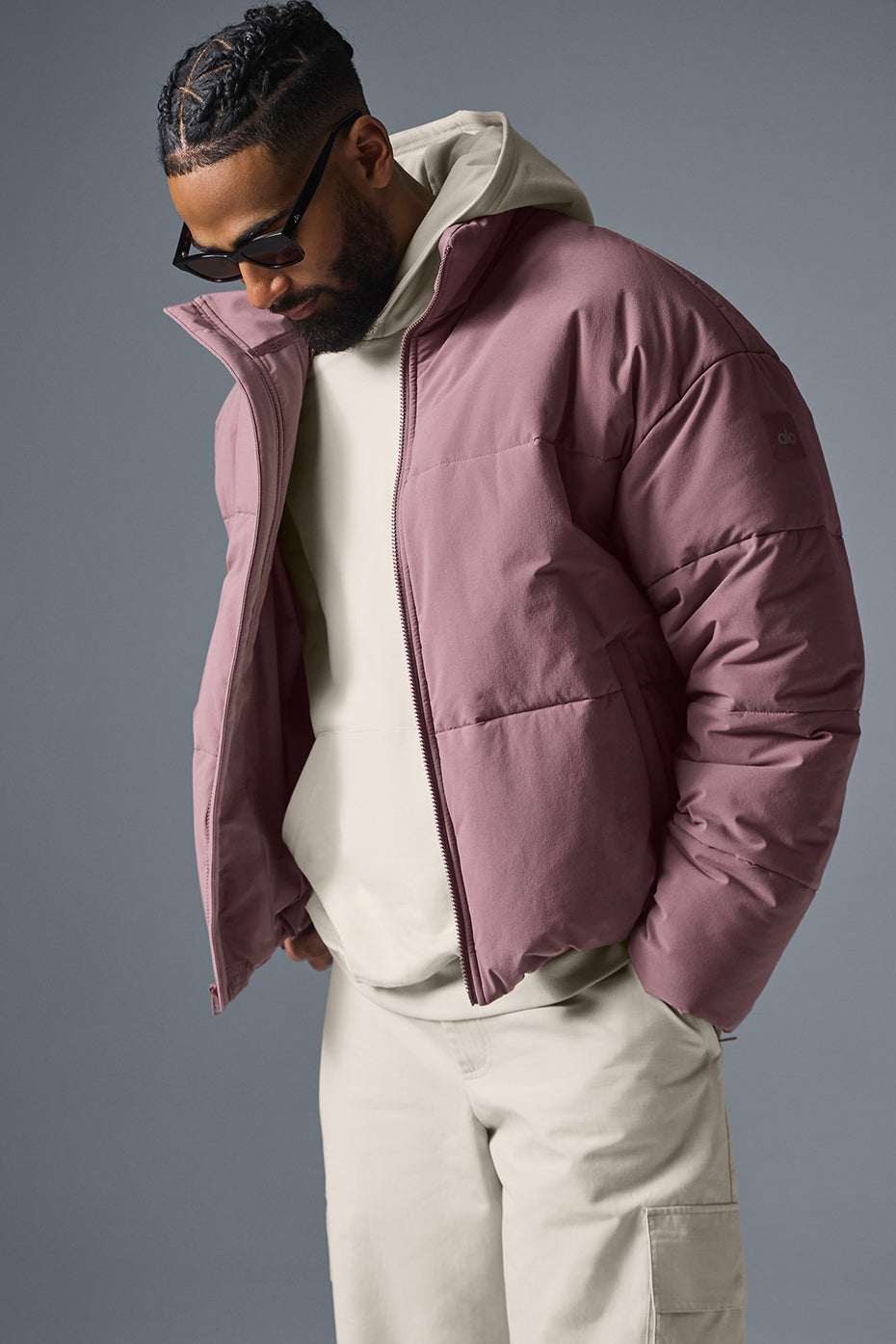 Stretch Woven Street Puffer - Woodrose image 1