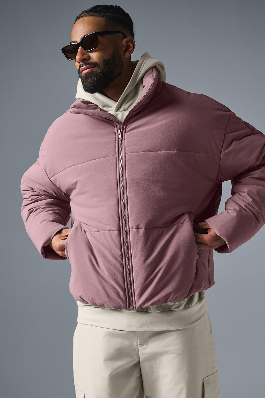 Stretch Woven Street Puffer - Woodrose image 3